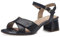 Tamaris COMFORT Damen Sandalen mit Absatz aus Leder mit verstellbarem Riemen, Schwarz (Black Nappa), 38 EU