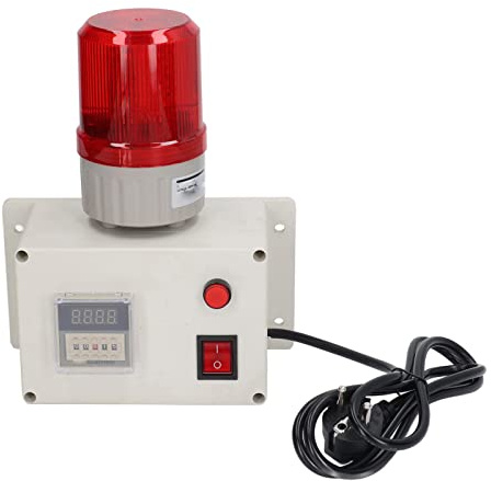 Temporizador Industrial, 90-110 Decibelios, Alarma de Temporización Industrial Confiable y Ajustable, Enchufe de 220 V de la UE, Antiinterferencias, Fácil de Usar, ABS para la