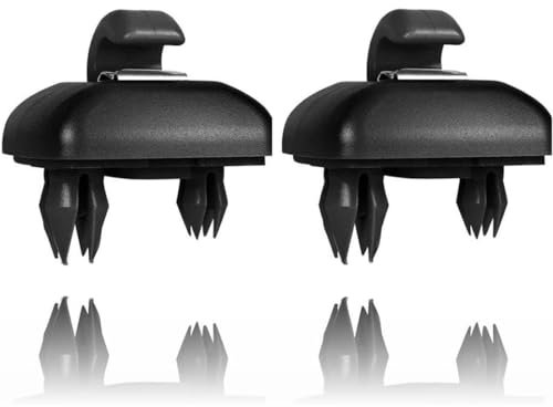 INGJIA Gancho para Visera de Coche, 2Pcs Soporte de Gancho para Visera Parasol de Coche Compatible con Audi A1 / A3 / A4 / A5 / Q3 / Q5 (8E0 / 857/562) A7 / B6 / B7 / B8 / S4 / S5, Gris