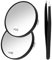 Kureny Miroir grossissant,Miroir grossissant 10X et 30X avec Ventouse et Pince à épiler,Miroir Cosmétique de Poche Portable,arfait pour Maquillage,Élimination des Points Noirs
