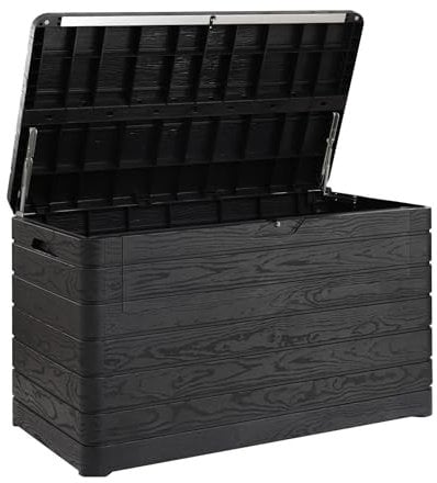 Toomax Dolomiti Outdoor Storage Box, 970 Litres, Black, Dimensions 146 x 82 x 85 cm