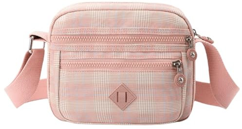 FAVORTALK Bolso cruzado de nailon para mujer, impermeable, multibolsillo, ligero, bolsa de mensajero de viaje, B35910, Talla Unica