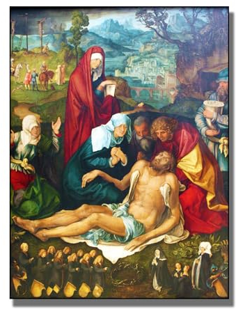 Albrecht DüRer Poster – Beweinung Christi auf Leinwand – religiöse Bilder – historische Illustrationen – geeignet für Schlafzimmer, Wohnzimmer, Kirche, Dekoration, Poster, ungerahmt – 30 x 40 cm