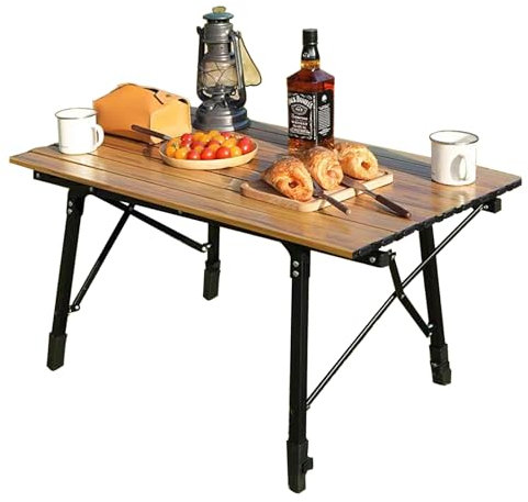 Campingtisch Klapptisch aus Alu Gartentisch Balkontisch Reisetisch zusammenklappbar für Weihnachts Party Garten Innen- & Außenbereich