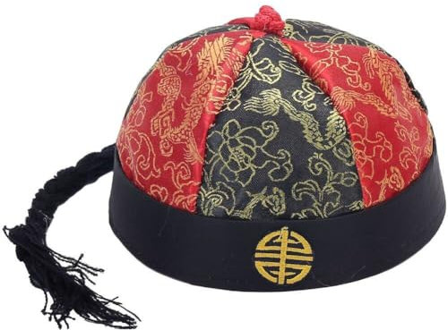 Hrippy Chinesischer Palast Prinz Hut Qing Dynastie Mann Hut Orientalische Cap Cosplay Kostümhut Chinesischer Kaiser Hut Retro Performance Hats
