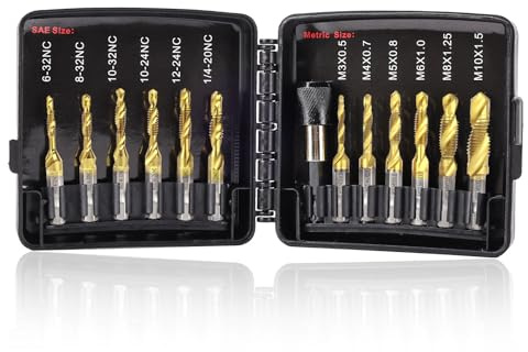 Valkynos Drill Tap Set with Quick-Change Adapter of 13Pcs