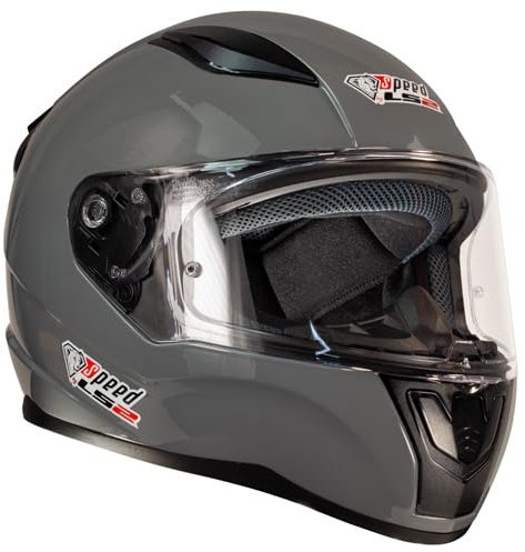 LS2 Rapid FF352 Integralhelm Grau - Sonderedition Speed - Kart & Motorradhelm (L)