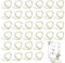 32Pcs Metal Double Heart Steel Photo Holders Golden Picture Stand Name Clips Picture Photo Display Heart Place Card Holders for Wedding Reception Party Office