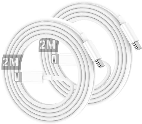 ZMHPJQ 2M iPhone Cavo Caricatore USB C [Certificato MFI] 2pack cavetto di ricarica veloce di tipo C to lightning fast charger Cavi per apple iPhone14 13 12 Pro Max Mini/11/XS/X/8 Plus/2020 SE/ipad
