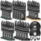 25pcs Multi Tool Blade Set for Wood Metal Screws Plastic Extra Broad Arc Edge Oscillating Saw Blades Titanium Multitool Accessories Quick Release Compatible with Bosch Fein Ryobi Dremel Makita