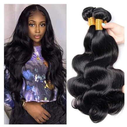 Human Hair Bundles 8–40 Zoll Echthaar-Bündel, gewelltes Echthaar, doppelt gewebt, Schussbündel, 1/3/4 Stück, unverarbeitetes indisches reines Echthaar, Naturfarbe Haarteil Extensions (Size : Remy Hai