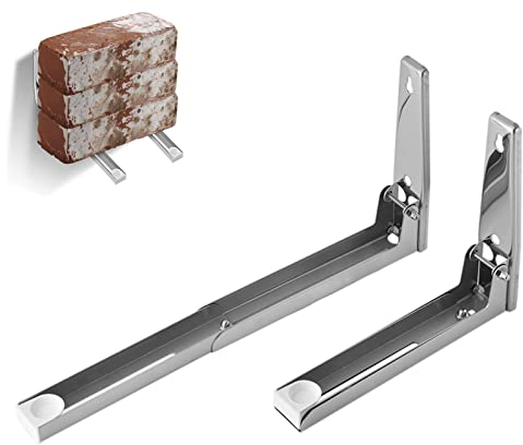 Support de montage pour micro-ondes, support de four à micro-ondes en acier inoxydable, support mural pour four à micro-ondes, support de four extensible pliable