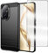 WQRTYJK Coque pour Honor 200 + 1 x Verre Trempé Protection écran, Silicone TPU Souple Etui Housse Anti-Rayures Antichoc Case pour Honor 200 5G - Noir