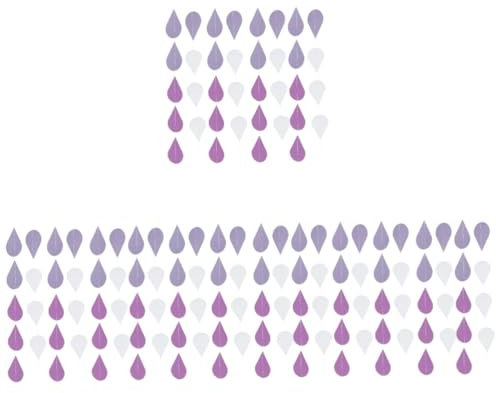 TOPBATHY 16 Saiten Regentropfen-Latte-Ornament Regentropfen-Girlande Ammer Regentropfen-Banner partydekoration party decoration hochzeitsdeko Geburtstagsfeier-Banner Regentropfen aus Papier