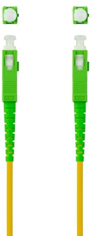 Blendend Cavo in fibra ottica monomodale SC/APC-SC/APC 50m LSZH giallo per reti ad alta velocità e trasmissione dati sicura.