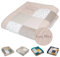 ULLENBOOM Krabbeldecke für Baby mit Personalisierung, 100% OEKO-TEX Materialien, Leo 120x120 cm - Babydecke mit Namen und Datum, ideal als Spieldecke und personalisiertes Geschenk zur Geburt