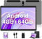 MEBERRY Tablette 10 Pouces 4GB RAM+64GB ROM (TF 128GB),Tablette Android Octa Core, Certifiée GMS, 5.0G/2.4G WI-FI | 1280 * 800 HD | 5MP + 8MP | 8000mAh | Bluetooth - Gris
