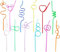 36 Pcs Crazy Straws, Colorful Funny Straws for Kids Reusable Silly Straws for Kids, Great for Parties and Birthday Party