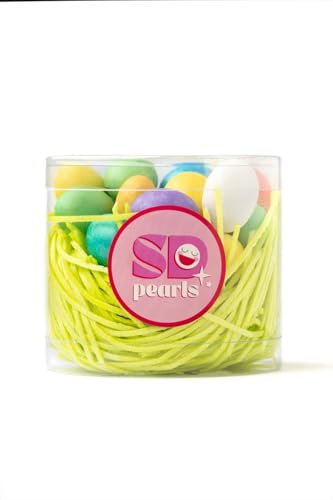 SD Pearls Zuckerstreusel, Bunter Streuselmix, Kuchen Ostern Streusel, Streudekor für Osterkuchen, Zuckerstreusel Ostern, Dekorationszucker für Ostern. (Mix Frühlingsnest, 210g)