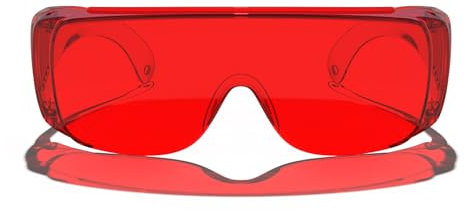 Bloomoak Blaulichtfilterbrille, Zahnbrille, leichte Antibeschlag-Sicherheitsbrille mit LED-Schutzbrille, perfekt für Bildschirmarbeit, Bauarbeiten, Schießen und Laborarbeiten