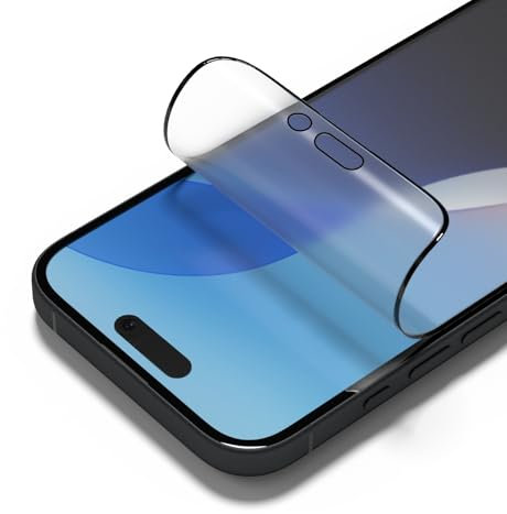 RhinoShield Impact Screen Pro Bildschirmschutz Matt kompatibel mit [iPhone 16/15 / 14 Pro] | Überlegener Aufprallschutz, kratzfest, mit Blaulichtfilter, inkl. Ausrichtungsrahmen