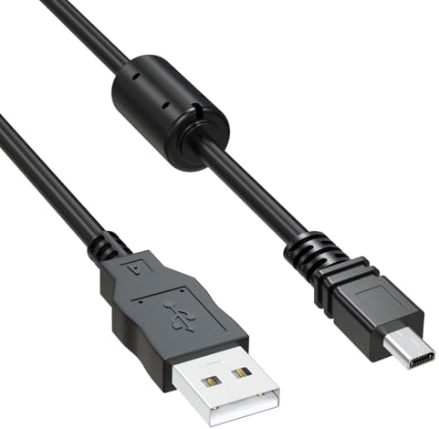 Cavo di trasferimento dati USB per fotocamera, compatibile con fotocamera digitale Sony Cybershot DSC-H200 H300 H400 DSC-W370 W330 W710 W730 W800 W810 W830 (1 m)