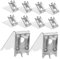 BUTIFULSIC 10Pcs Stainless Steel Shelf Clips for Refrigerator Freezer Strong Support for Commercial Home Use Enhance Organization Save Storage Space