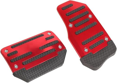 Auto Pedal Set für Kia Ceed SW GT Proceed GT 2018-2024/XCeed GT 2018-2024, Auto-Anti-Rutsch-Fußpedal Auto Pedale Abdeckung Aluminiumlegierung Pedal,Red-Automatic