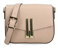 Gave Lux Umhängetasche für Damen aus echtem Leder, hergestellt in Italien, 21 x 13 x 6 cm, Taupe, Einheitsgröße