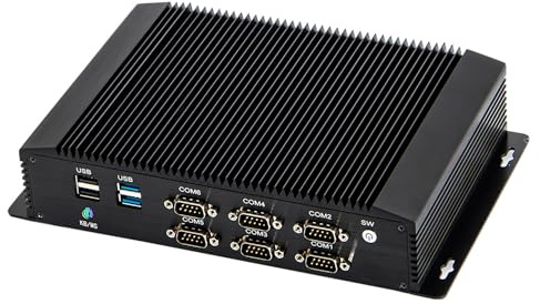 ANDAQI Industrial PC, Fanless Mini Computer, Windows 11 / Linux Ubuntu, 4G, WOL, Watchdog Supported, I5 8250U 8259U 8260U 8350U 8265U, IM06, 2 x LAN, GPIO, 6 x COM, 8G RAM, 512G SSD