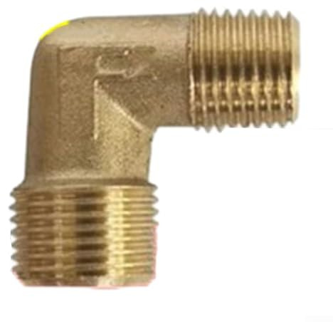 Zinc Alloy Copper Air Compressor Elbow Fitting Replacement, Right Angle Adapter for Air Check Valve, Mute Oilless Connector with Threaded Ends, 1 pc(H)