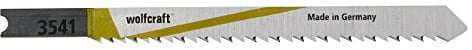 wolfcraft 3541000 2 Lames de Scie Sauteuse Hcs Queue en U Longueur Dentée : 75 Mm Denture en Opposition Dents Avoyées Rectifiées Pas de Dents 2 Mm Dos Conique,argent