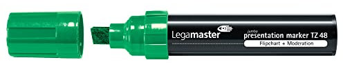 Legamaster 7-155504 Presentation Marker TZ 48 Jumbo, kein Durchdrücken auf Flipchartpapier, Keilspitze, Strichbreite 4 - 12 mm, grün