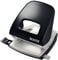 Leitz Büro Locher aus Metall, Für 30 Blatt, Anschlagschiene mit Formatangaben, Ergonomisches Design, Satin schwarz, Style Serie, 50066094