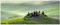 Wallario Glasbild Toskana in Italien - 32 x 80 cm Wandbilder Glas in Premium-Qualität: Brillante Farben, freischwebende Optik