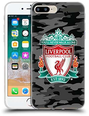 Head Case Designs Officially Licensed Liverpool Football Club Away Colourways Crest Camou Gel Case [Military Grade Protection] Compatible With Apple iPhone 7 Plus/iPhone 8 Plus