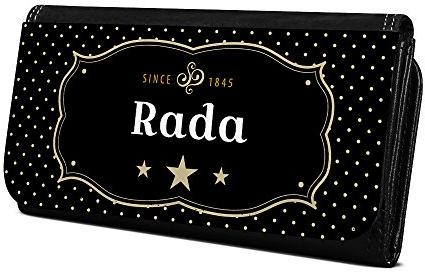 Geldbörse mit Namen Rada - Design Retro Wappen - Brieftasche, Geldbeutel, Portemonnaie, personalisiert für Damen und Herren