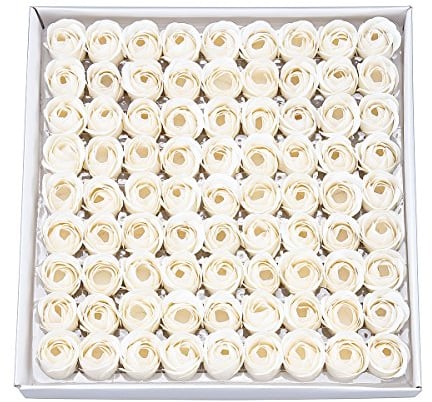 81 Stück Seifenblumen Badeseife Rosenblüte, Duftender Rosenblütenstrauß, Pflanzen-Seife für Jahrestag/Geburtstag/Hochzeit/Valentinstag