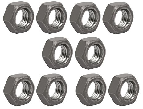 sourcing map 10Stk. M12 x 1,5mm Steigung Feingewinde Kohlenstoffstahl Links Hex Muttern