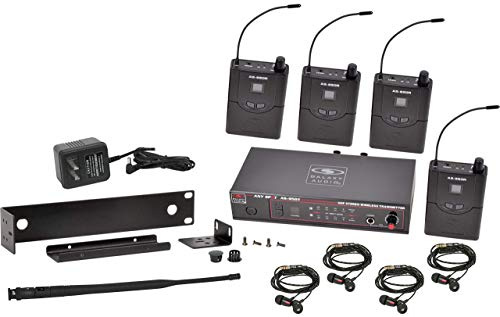 Galaxy Audio AS-950-4 Paquete de Banda de Sistema de Monitor Personal inalámbrico en el oído, Banda P2