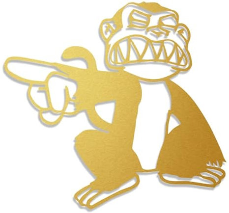 Decus Evil Monkey Family Guy böser AFFE L 0225 (Gold metallic) // Sticker OEM JDM Style Aufkleber