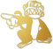 Decus Evil Monkey Family Guy böser AFFE L 0225 (Gold metallic) // Sticker OEM JDM Style Aufkleber