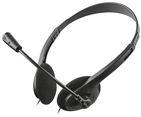 Trust Cuffie con Microfono per PC, senza Controllo Volume, Nero