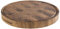 APS Tagliere da buffet quercia oliata, ∅ 39 cm, H: 4,5 cm, tagliere in legno con scanalatura per succhi, tagliere per formaggi con piedini antiscivolo e maniglie incassate, senza coperchio