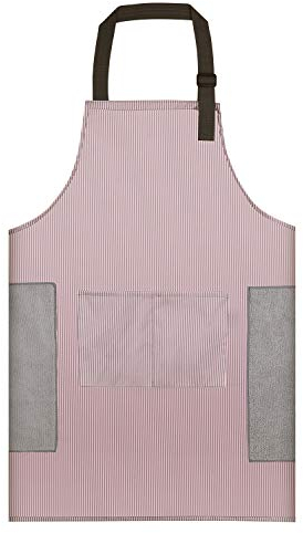 ZONEKEY Schürze Personalisiert Kochschürze Wasserdicht PVC mit Tasche Küchenschürze Abwaschbar Verstellbarem für Erwachsene Damen Männer Chef BBQ Backen