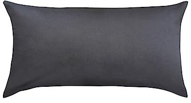 Traumschlaf Premium Interlock Jersey Kissenbezug - aus weicher atmungsaktiver Baumwolle mit Reißverschluss - 40x80 cm, anthrazit