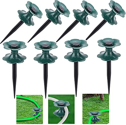 Atroy 8 PCS Garden Hose Guide Spike,Flower Shape Water Hose Holder Spike,Hose Guide Stakes for Garden Yard, Keeps Garden Hose Out of Flower beds, for Plant Protection