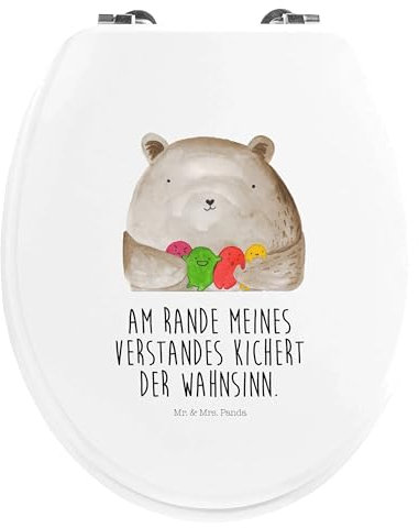 Mr. & Mrs. Panda Motiv WC Sitz Bär Gefühl - Geschenk, Teddy, Wahnsinn, Toilettendeckel, Verrückt, Toilette, Durchgedreht, Klodeckel, Klobrille,