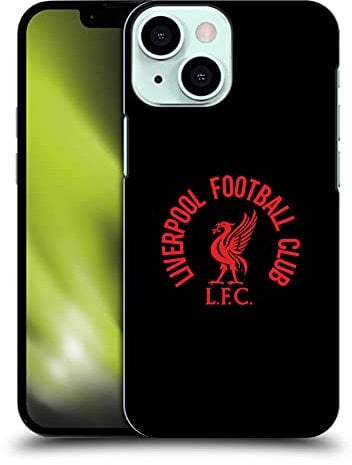 Head Case Designs Officially Licensed Liverpool Football Club Red LFC On Black Liver Bird Hard Back Case Compatible With Apple iPhone 13 Mini