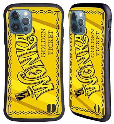 Head Case Designs Offiziell Offizielle Willy Wonka and The Chocolate Factory Goldenes Ticket Grafiken Hybride Handyhülle Hülle Huelle kompatibel mit Apple iPhone 12 / iPhone 12 Pro
